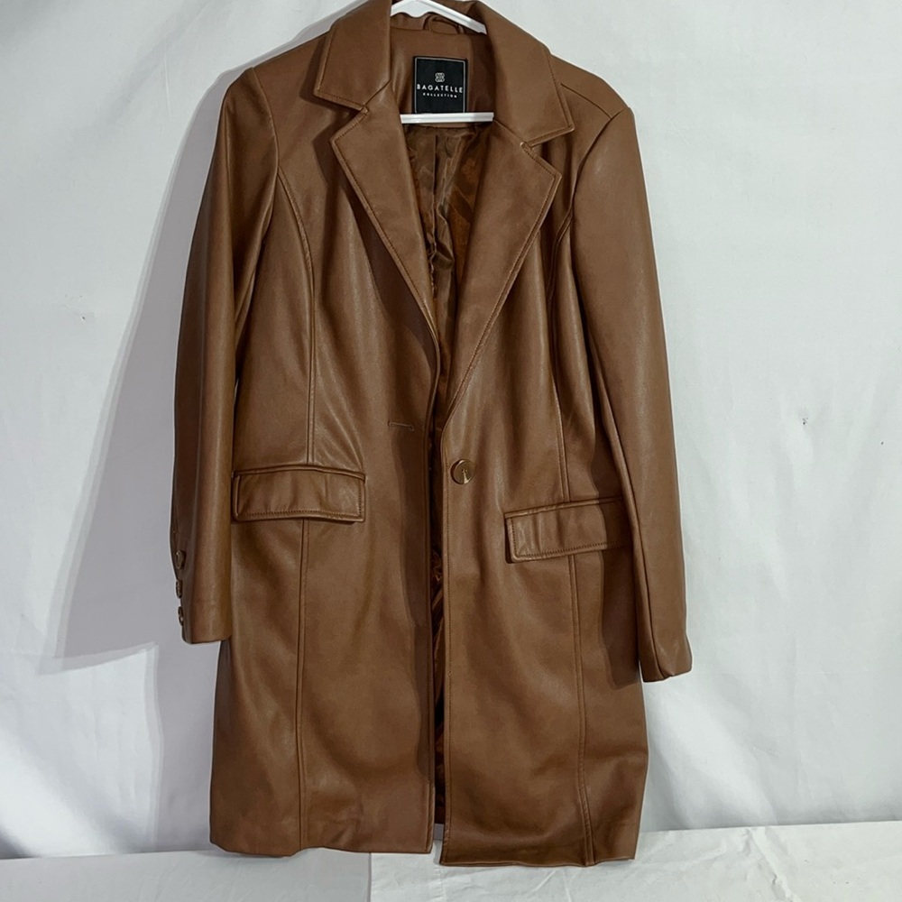 Bagatelle collection long polyester coat (faux leather) small women’s